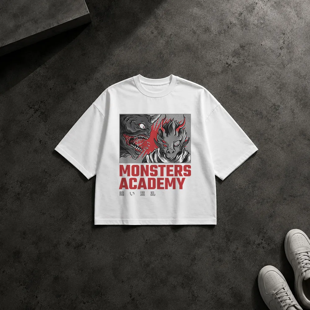 تیشرت باکسی هیولا طرح Monsters Academy