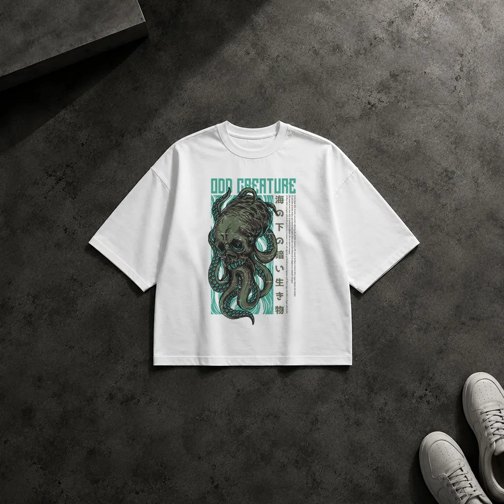 تیشرت باکسی اختاپوس طرح Odd Creature