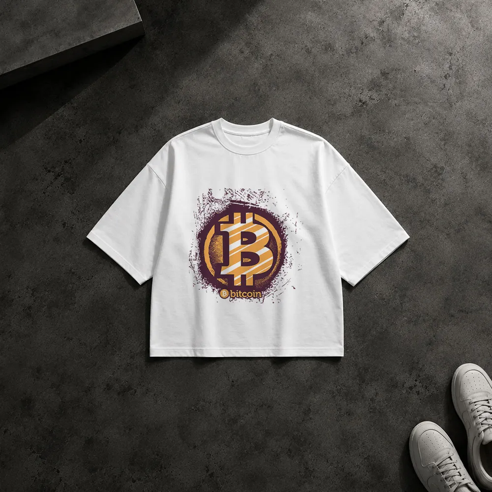 تیشرت باکسی بیت‌کوین طرح Bitcoin