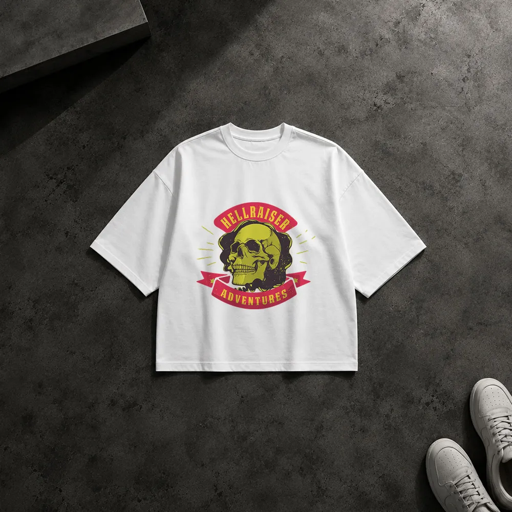 تیشرت باکسی جمجمه طرح Hellraiser Adventures