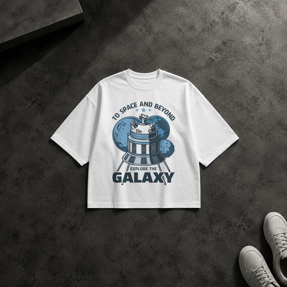 تیشرت باکسی فضایی طرح کاوش کهکشان (Explore the Galaxy)