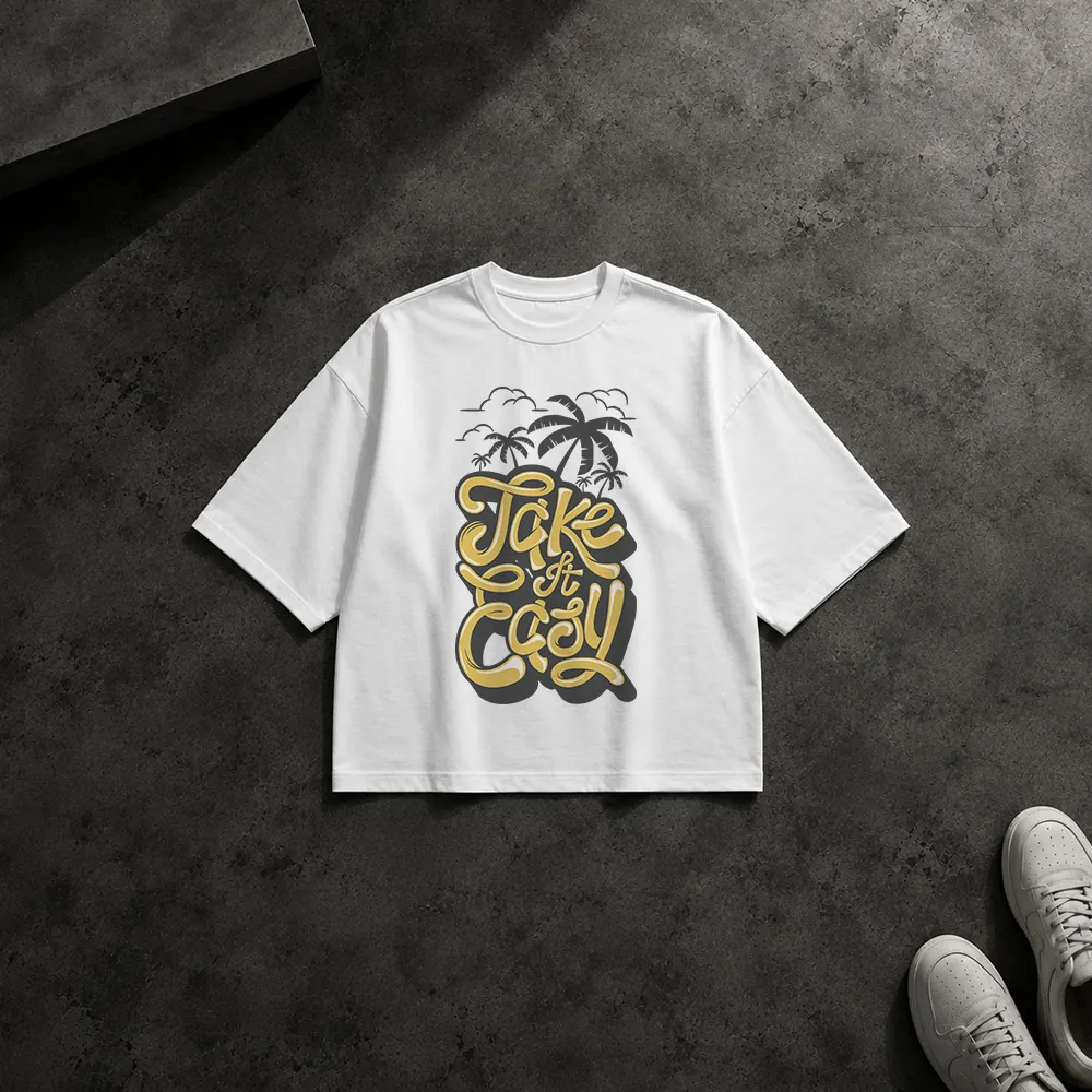 تیشرت باکسی تابستانی طرح Take It Easy