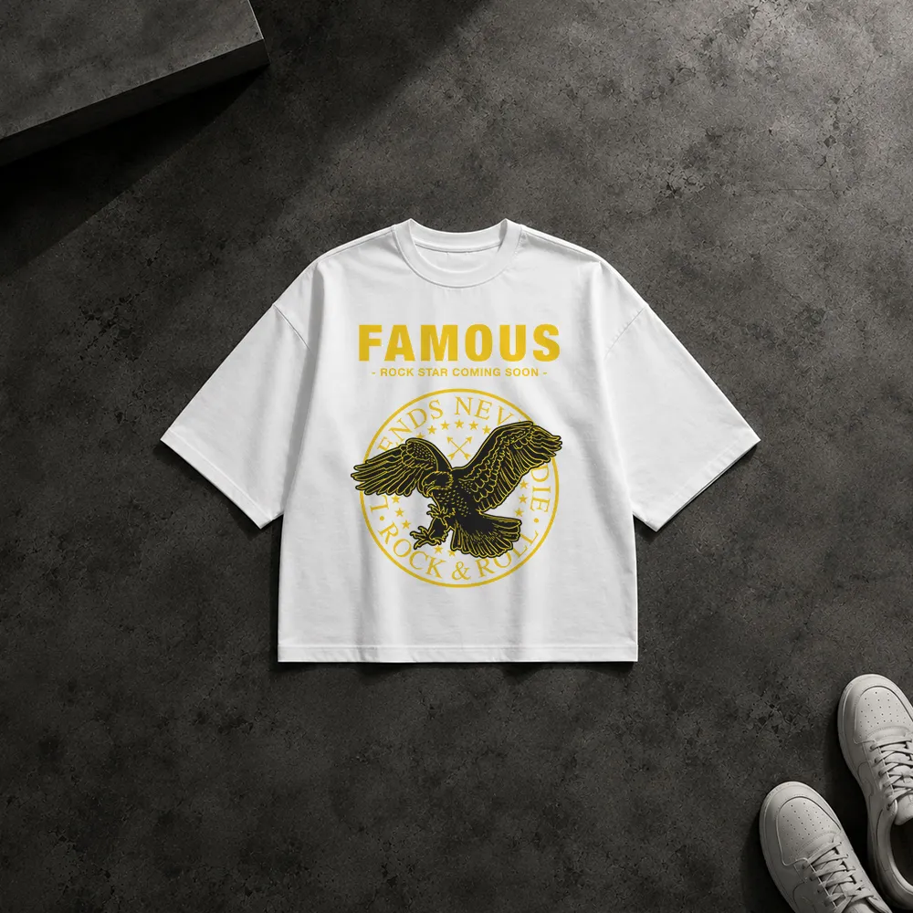 تیشرت باکسی عقاب طرح Famous Rock Star