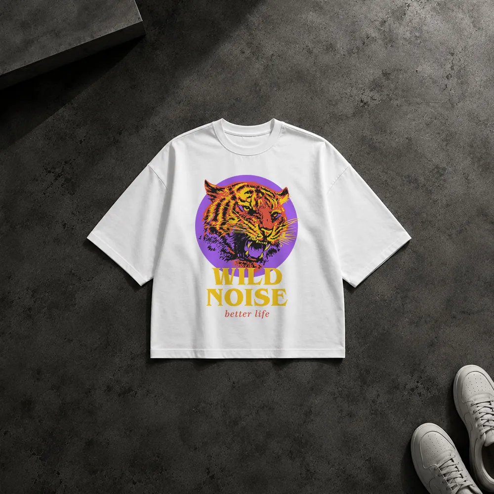 تیشرت باکسی ببر طرح Wild Noise