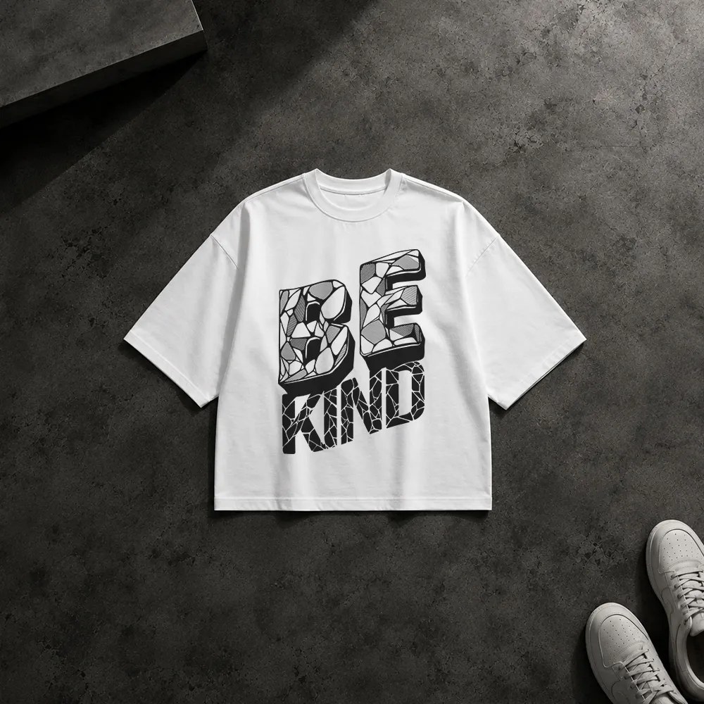 تیشرت باکسی نوشته Be Kind