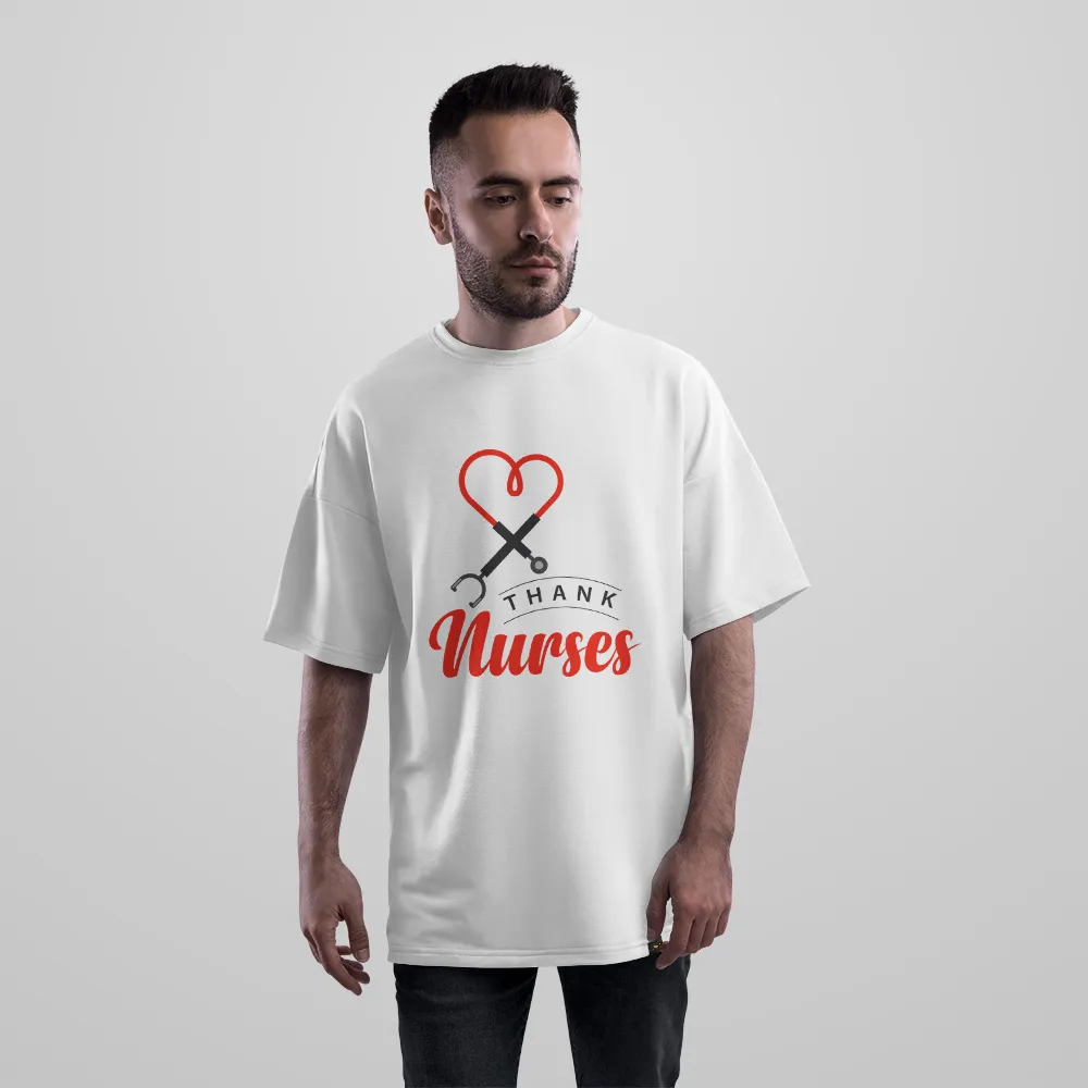 تیشرت اورسایز پرستاری طرح Thank Nurses