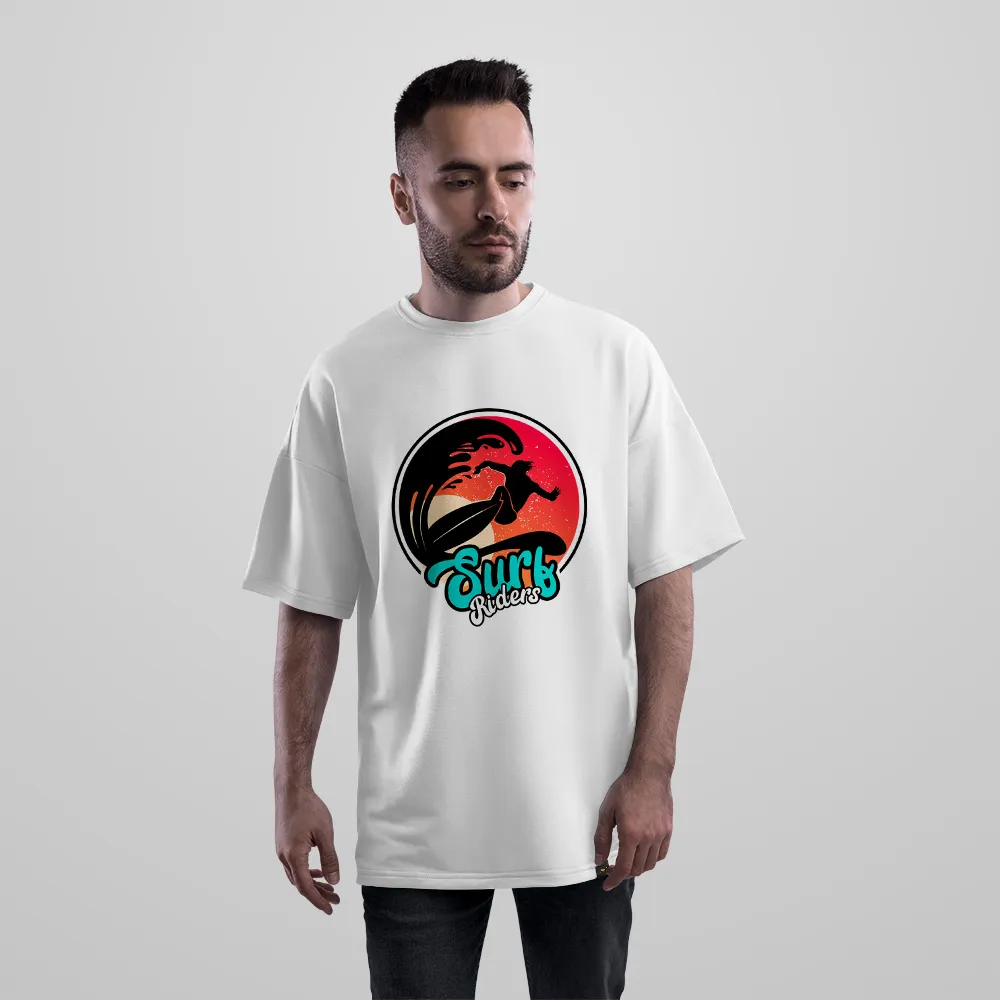 تیشرت اورسایز موج‌سواری طرح Surf Riders