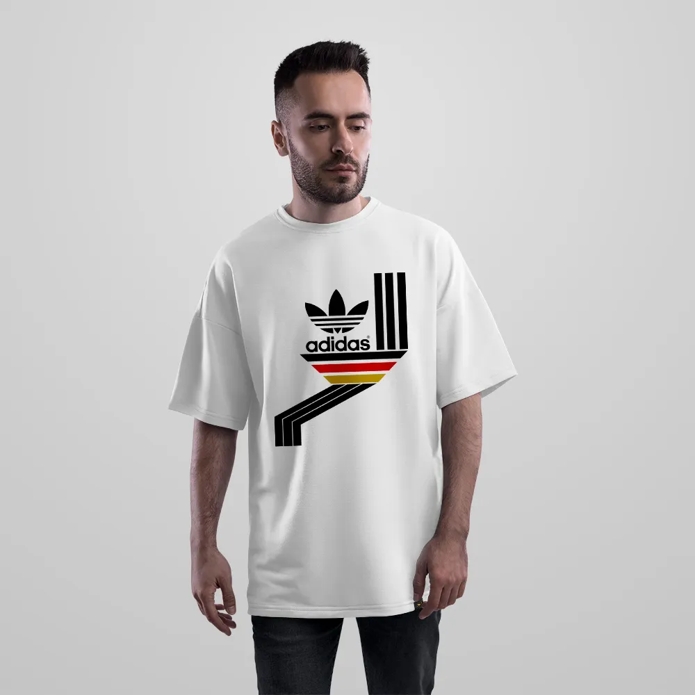 تیشرت اورسایز آدیداس طرح لوگوی هندسی رترو (Adidas)