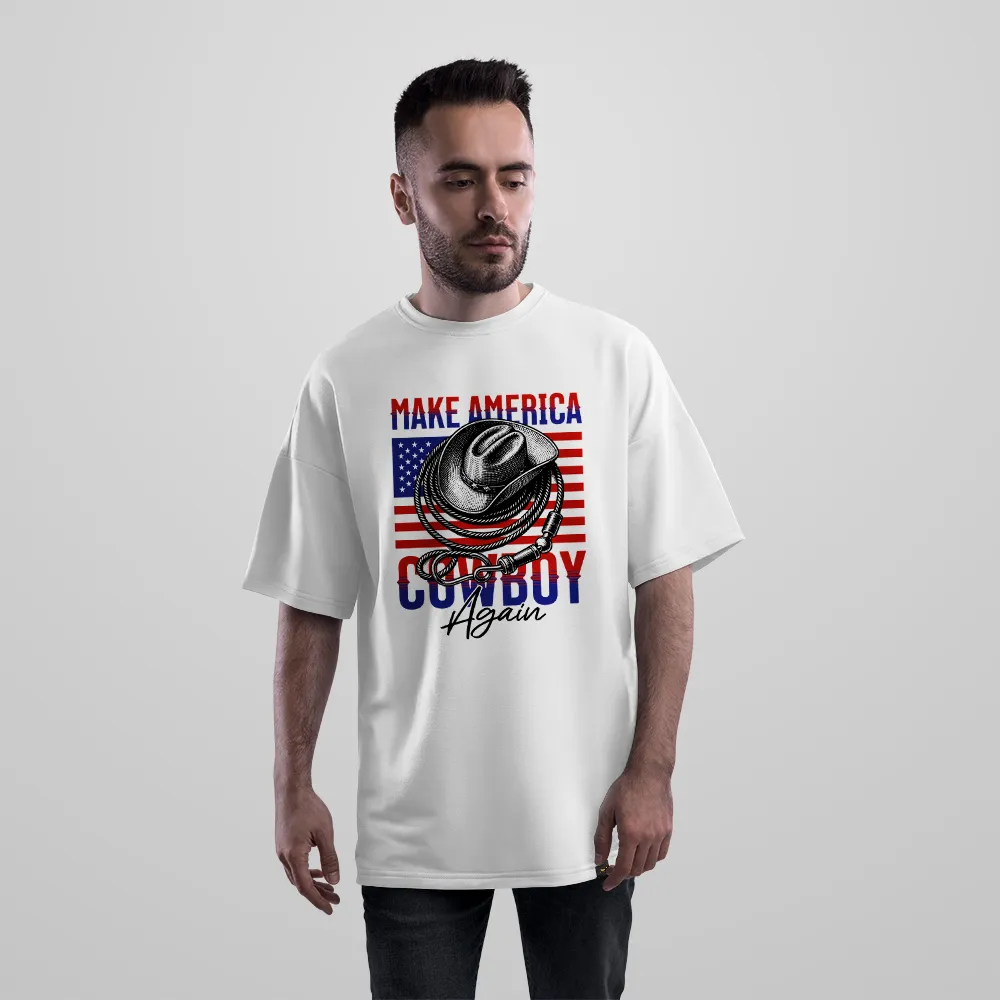 تیشرت اورسایز کابوی طرح Make America Cowboy Again