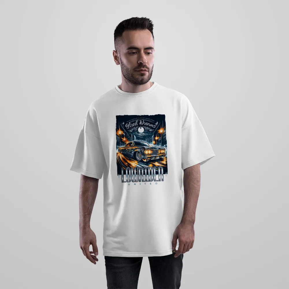 تیشرت اورسایز طرح ماشین لواردایدر (Street Dreams Lowrider)