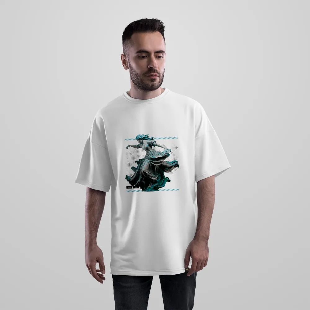تیشرت اورسایز طرح مجسمه انتزاعی