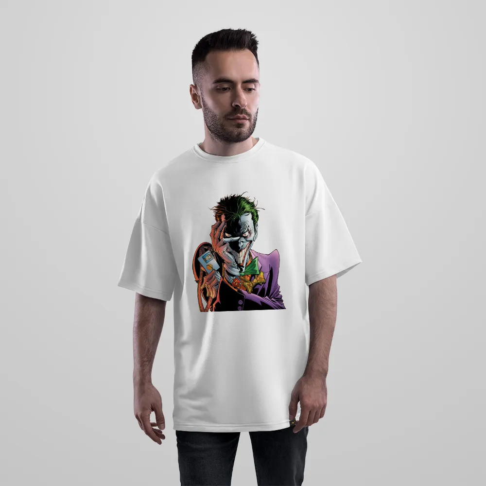 تیشرت اورسایز دی‌سی طرح جوکر رنگارنگ (Joker)