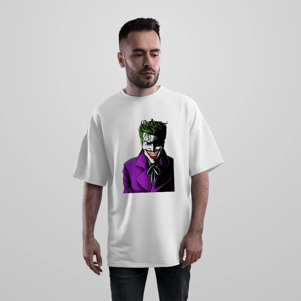 تیشرت اورسایز دی‌سی طرح جوکر با کت بنفش (Joker)