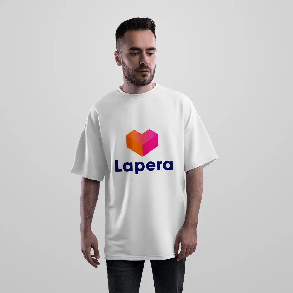 تیشرت اورسایز طرح لوگو Lapera