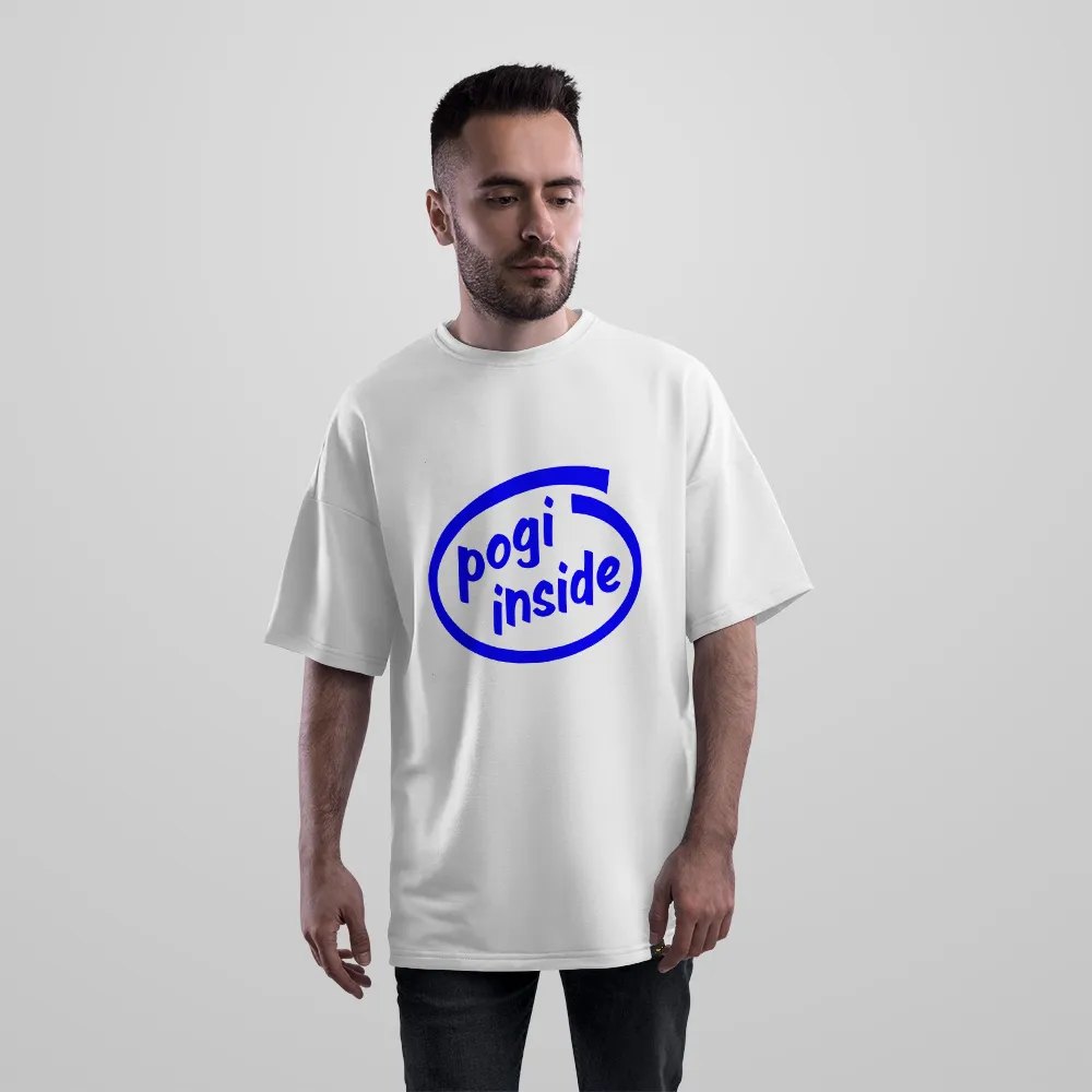 تیشرت اورسایز طرح لوگو Pogi Inside
