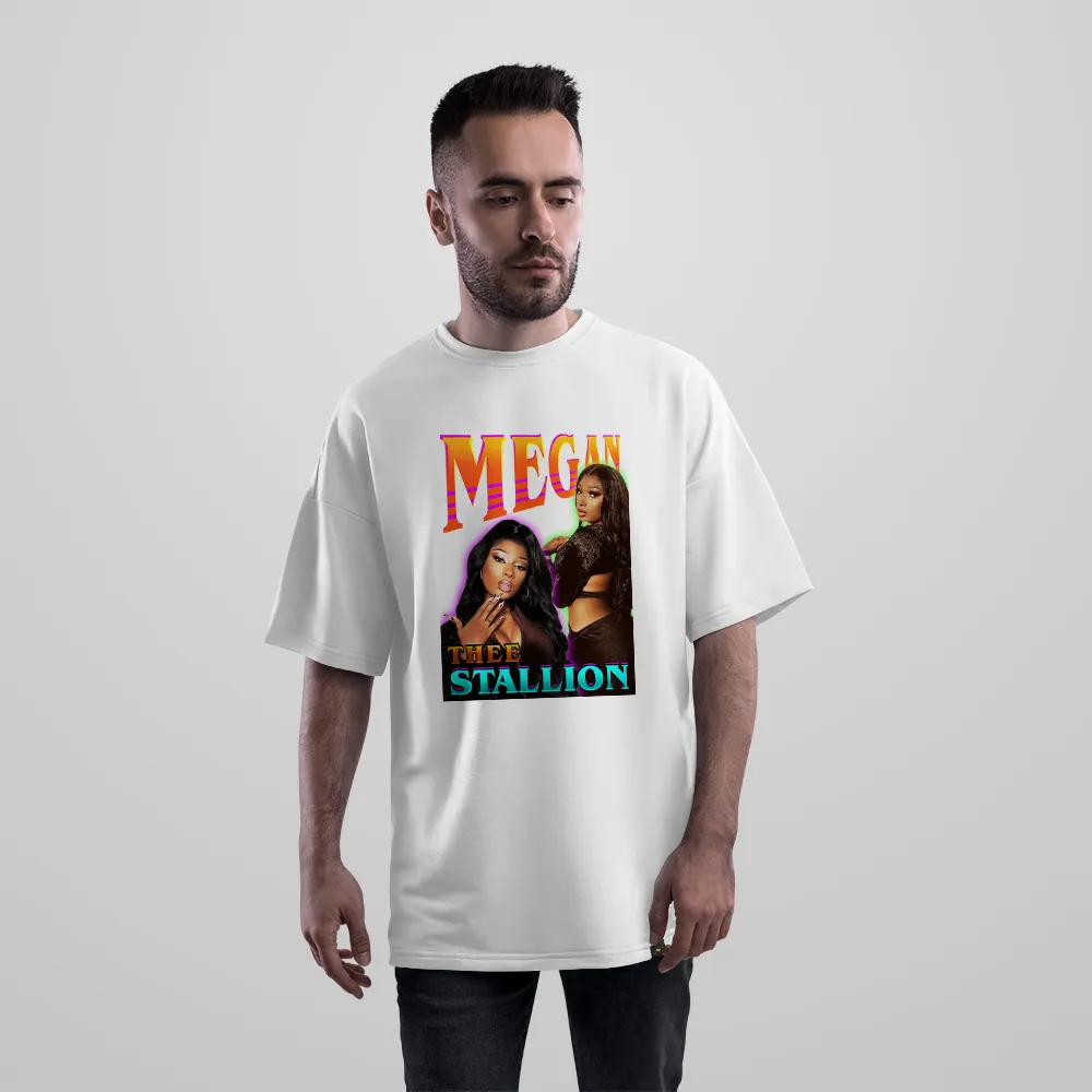 تیشرت اورسایز طرح پوستر Megan Thee Stallion
