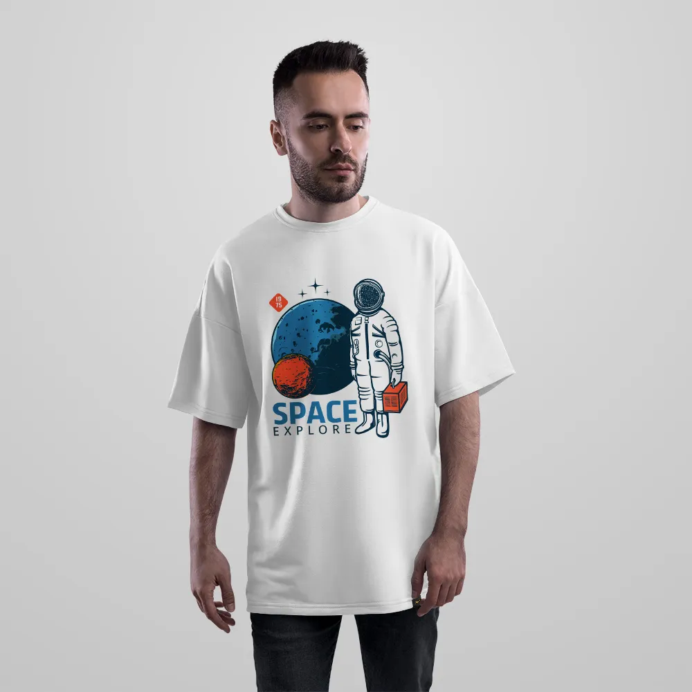 تیشرت اورسایز فضانورد طرح Space Explore مریخ