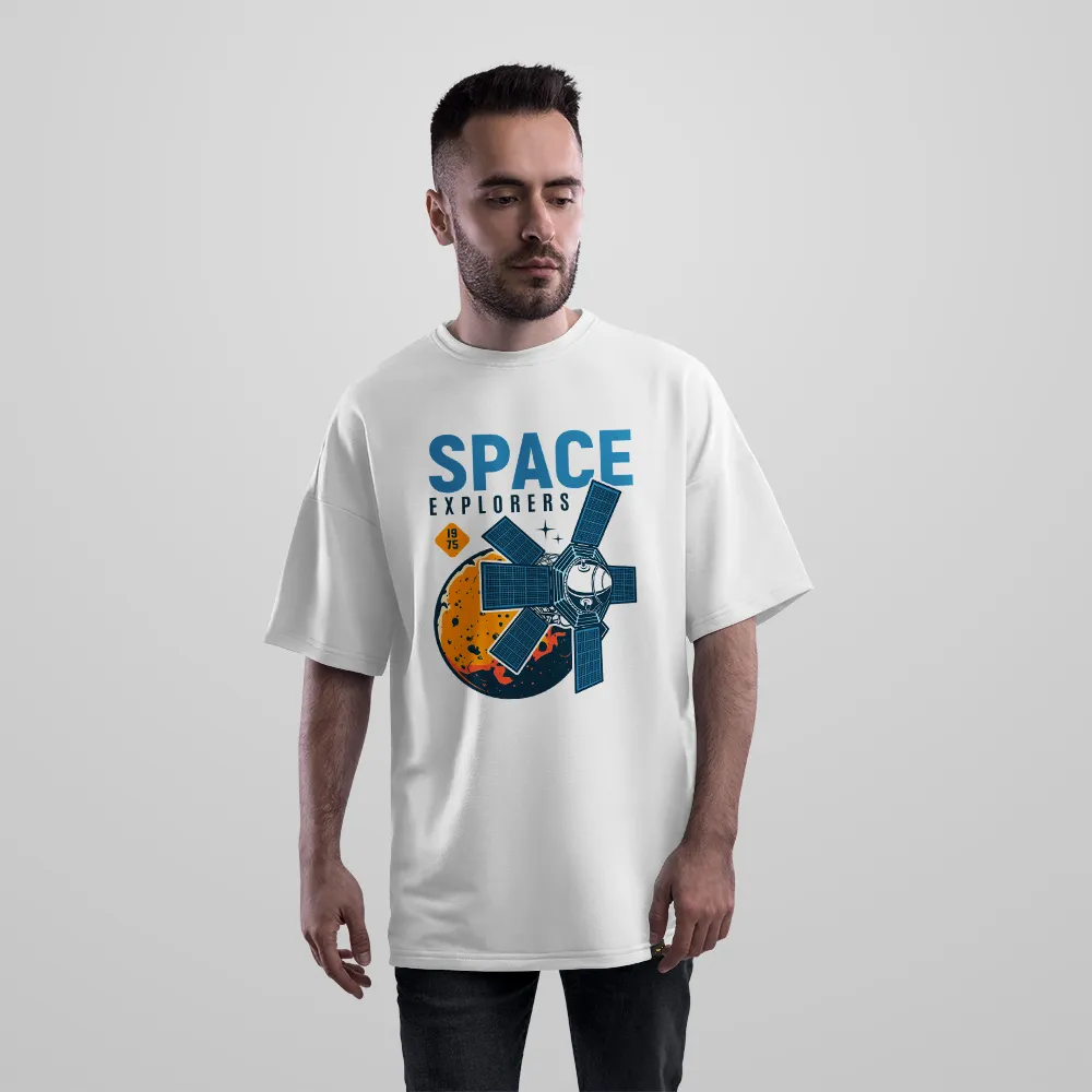 تیشرت اورسایز طرح ماهواره Space Explorers
