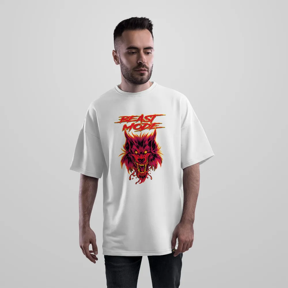 تیشرت اورسایز گرگ هیولایی طرح Beast Mode