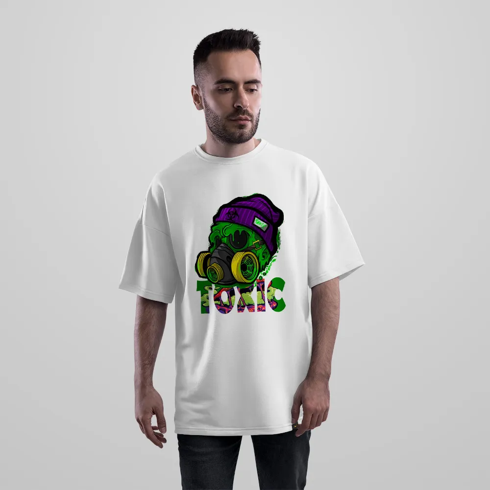 تیشرت اورسایز ماسک ضدگاز طرح Toxic