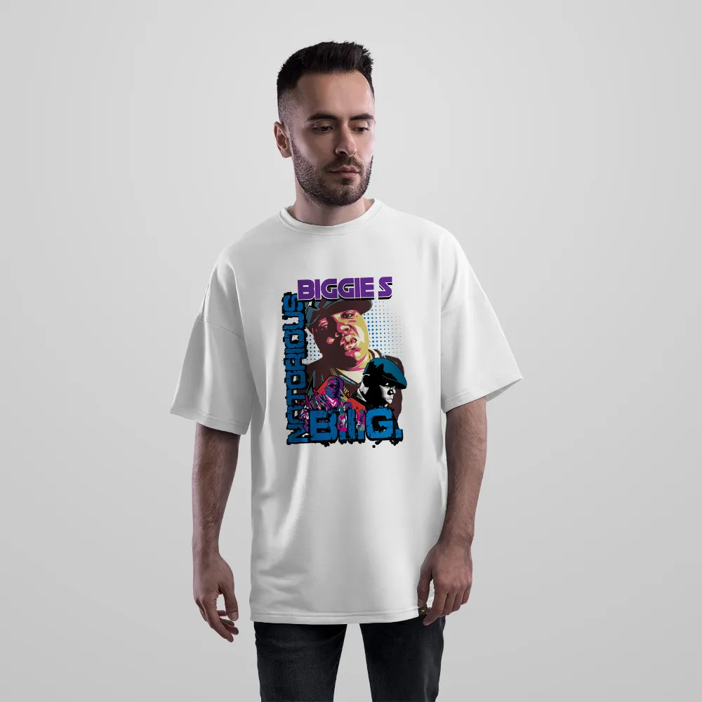 تیشرت اورسایز طرح پرتره ناتوریوس بیگ (Notorious B.I.G.)