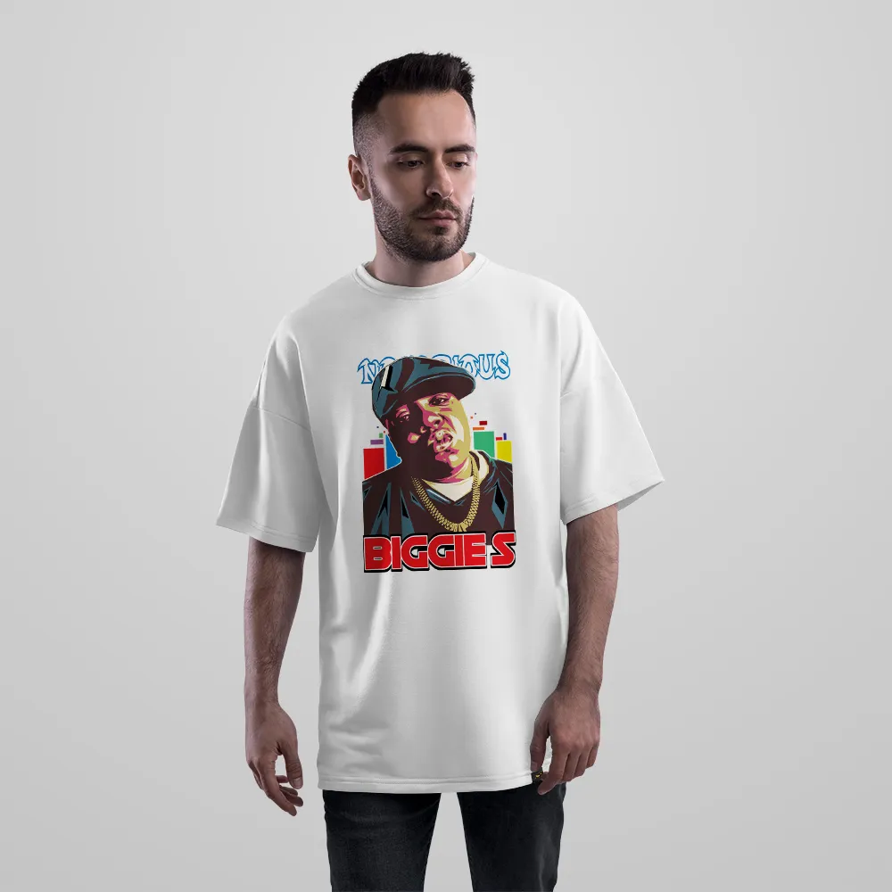 تیشرت اورسایز طرح پرتره ناتوریوس بیگ (Notorious B.I.G.) کد 18689