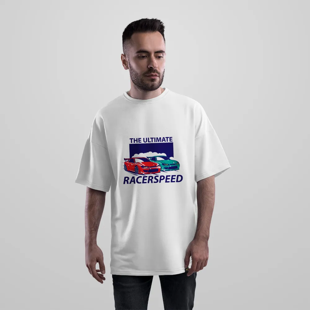 تیشرت اورسایز ماشین مسابقه‌ای طرح Racerspeed