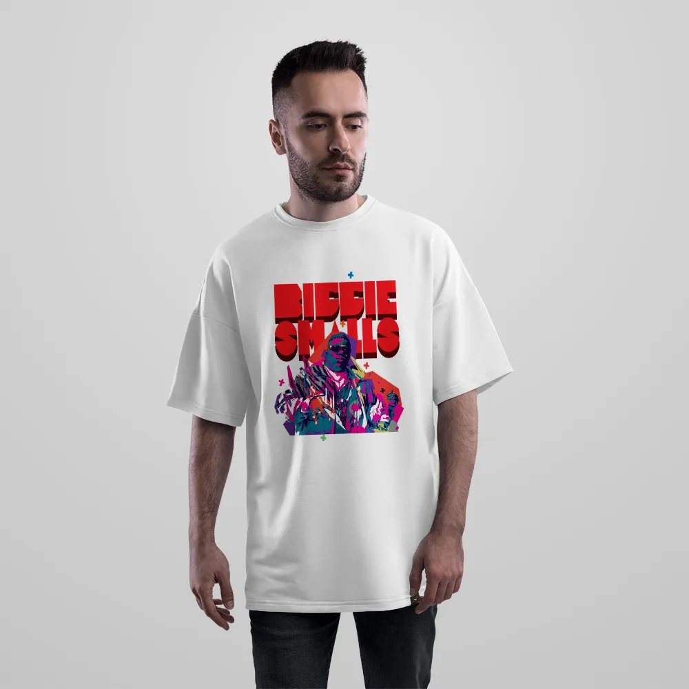 تیشرت اورسایز رپر طرح تایپوگرافی Biggie Smalls