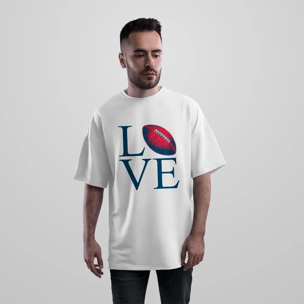 تیشرت اورسایز فوتبال آمریکایی طرح Love کد 20860