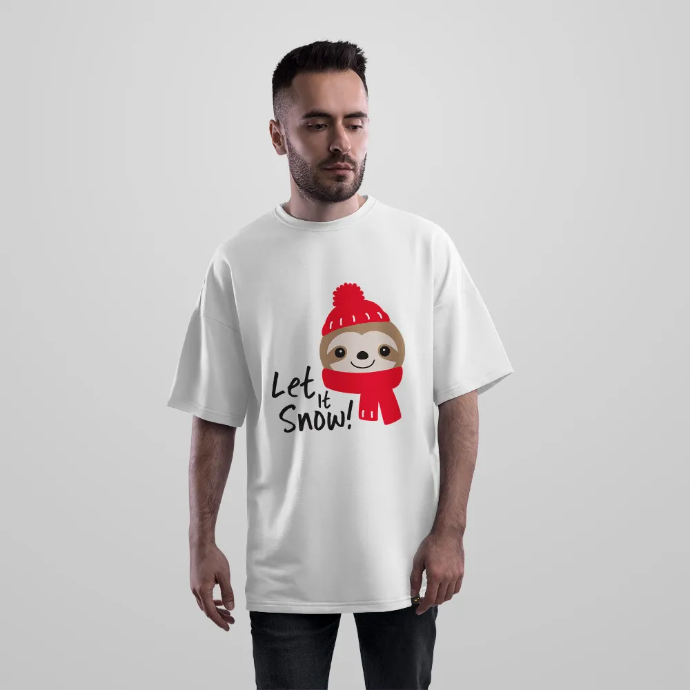 تیشرت اورسایز تنبل طرح Let it Snow