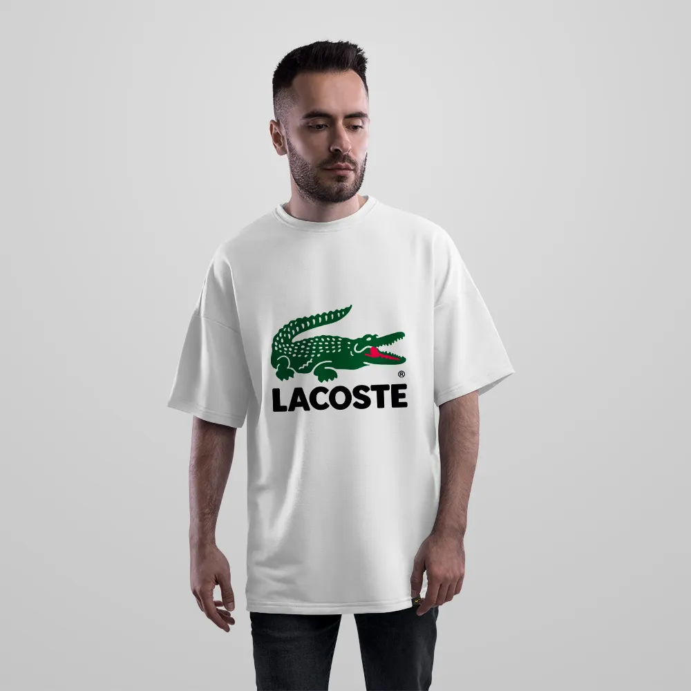 تیشرت اورسایز لاکوست طرح تمساح و لوگوی کلاسیک (Lacoste)