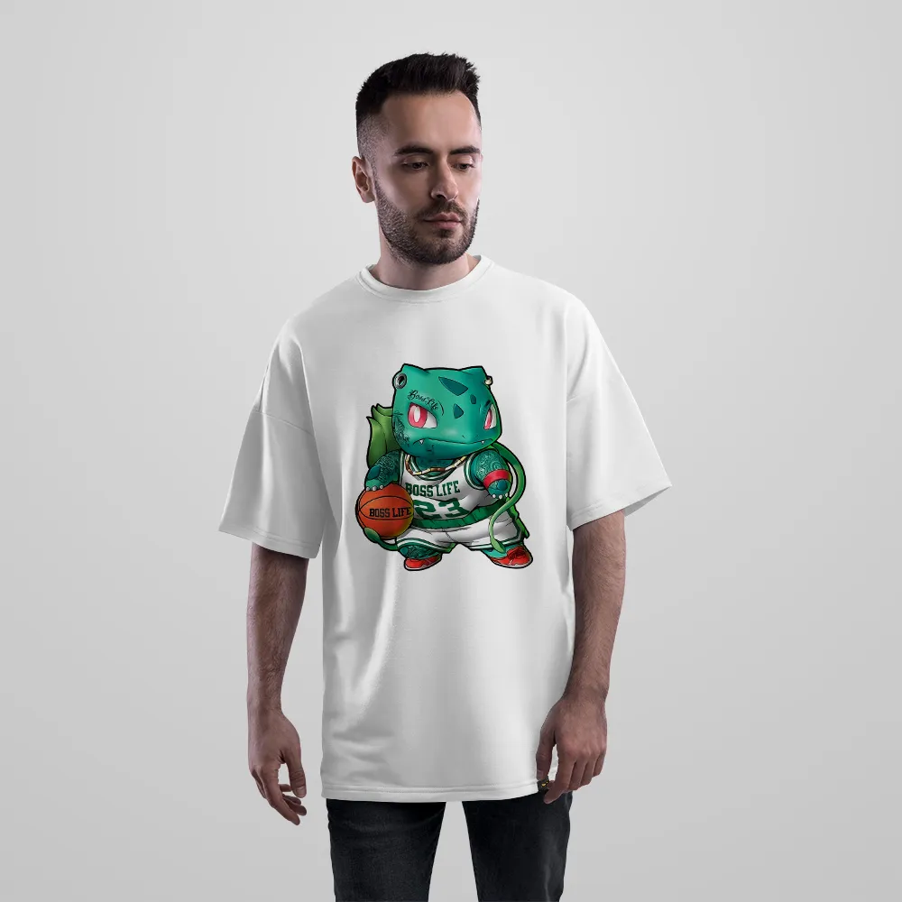 تیشرت اورسایز پوکمون طرح بولباسور بسکتبالی (Bulbasaur)