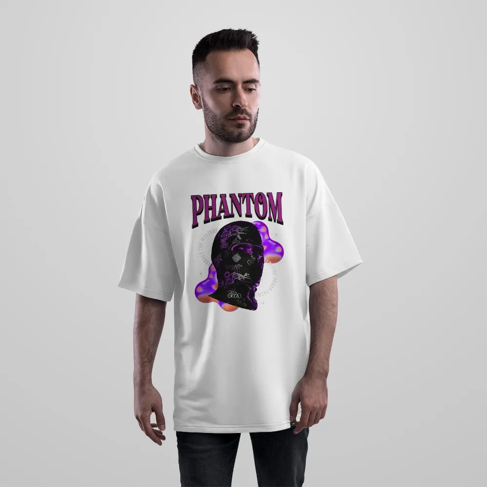 تیشرت اورسایز طرح فانتوم با افکت کهکشانی (Phantom)