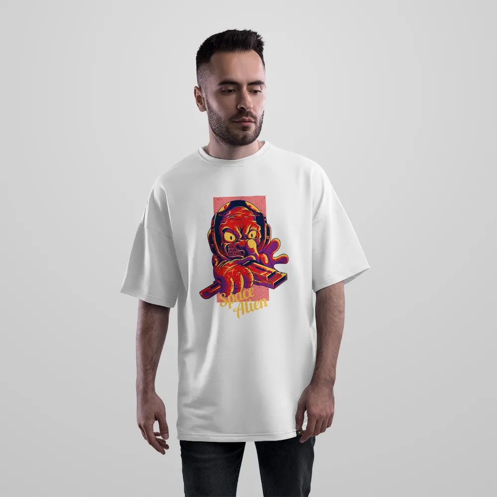 تیشرت اورسایز شکارچی فضایی طرح Space Hunter