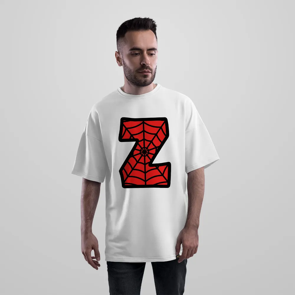 تیشرت اورسایز مرد عنکبوتی طرح حرف Z (Spider-Man Letter Z) کد 26038