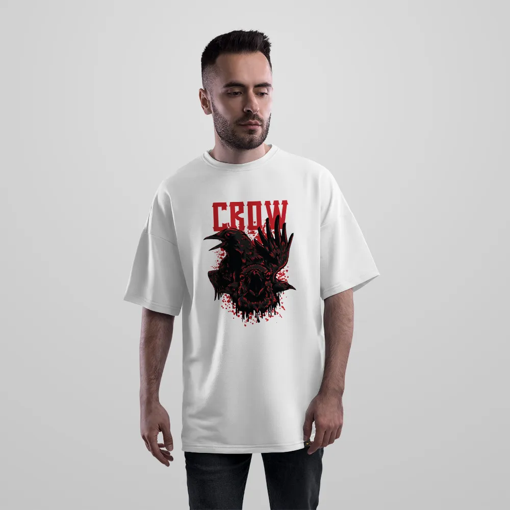 تیشرت اورسایز کلاغ طرح Crow