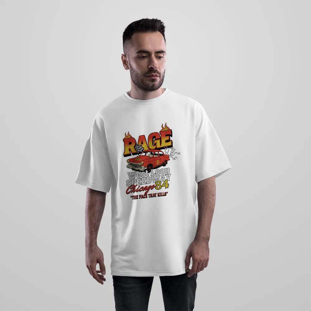 تیشرت اورسایز ماشین کلاسیک طرح Rage Speedway Chicago 84