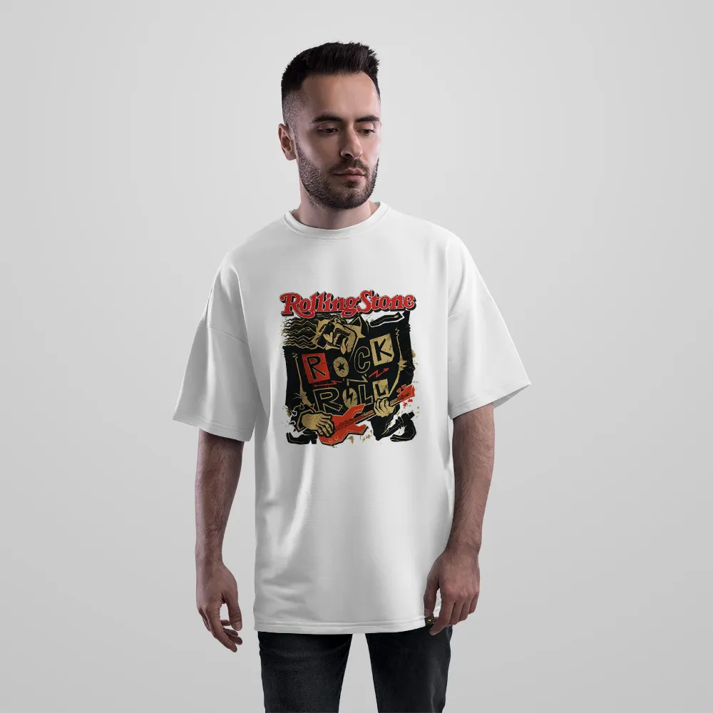 تیشرت اورسایز موسیقی طرح Rolling Stone (Rock n Roll)