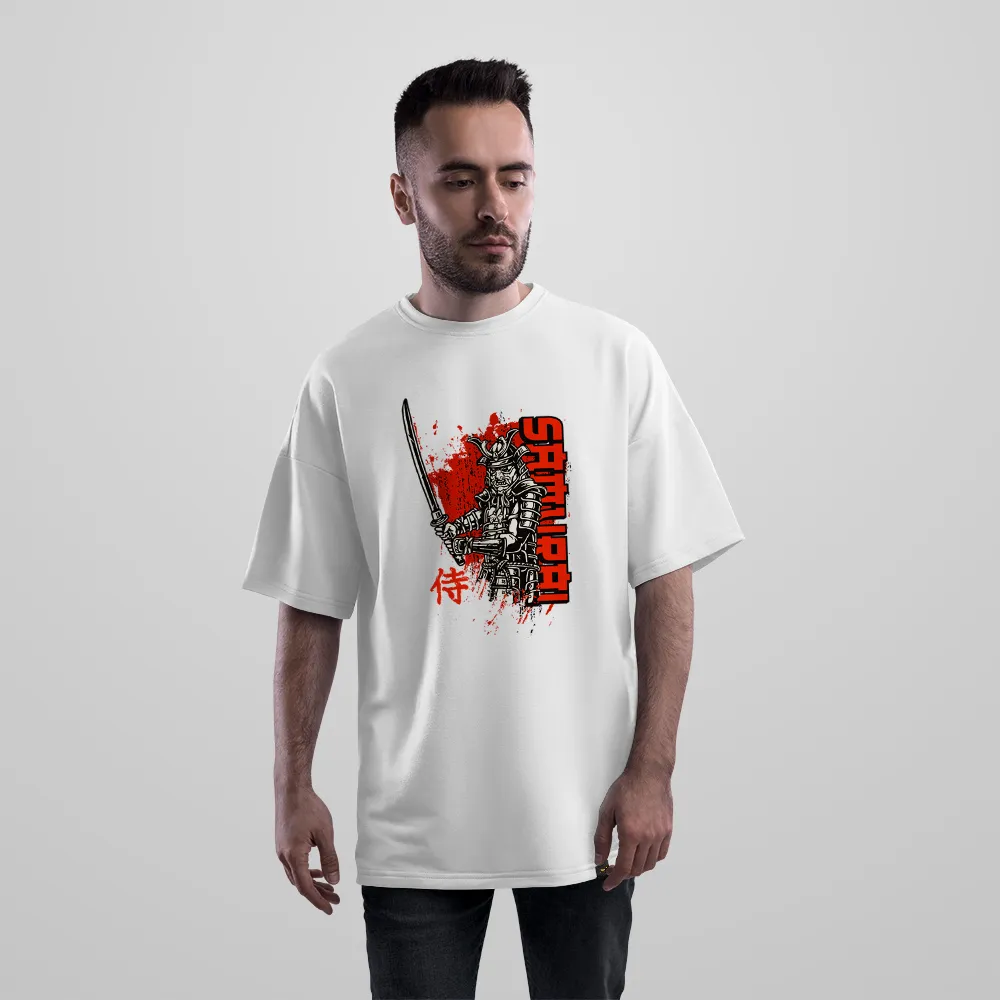 تیشرت اورسایز سامورایی طرح Samurai پاشیده