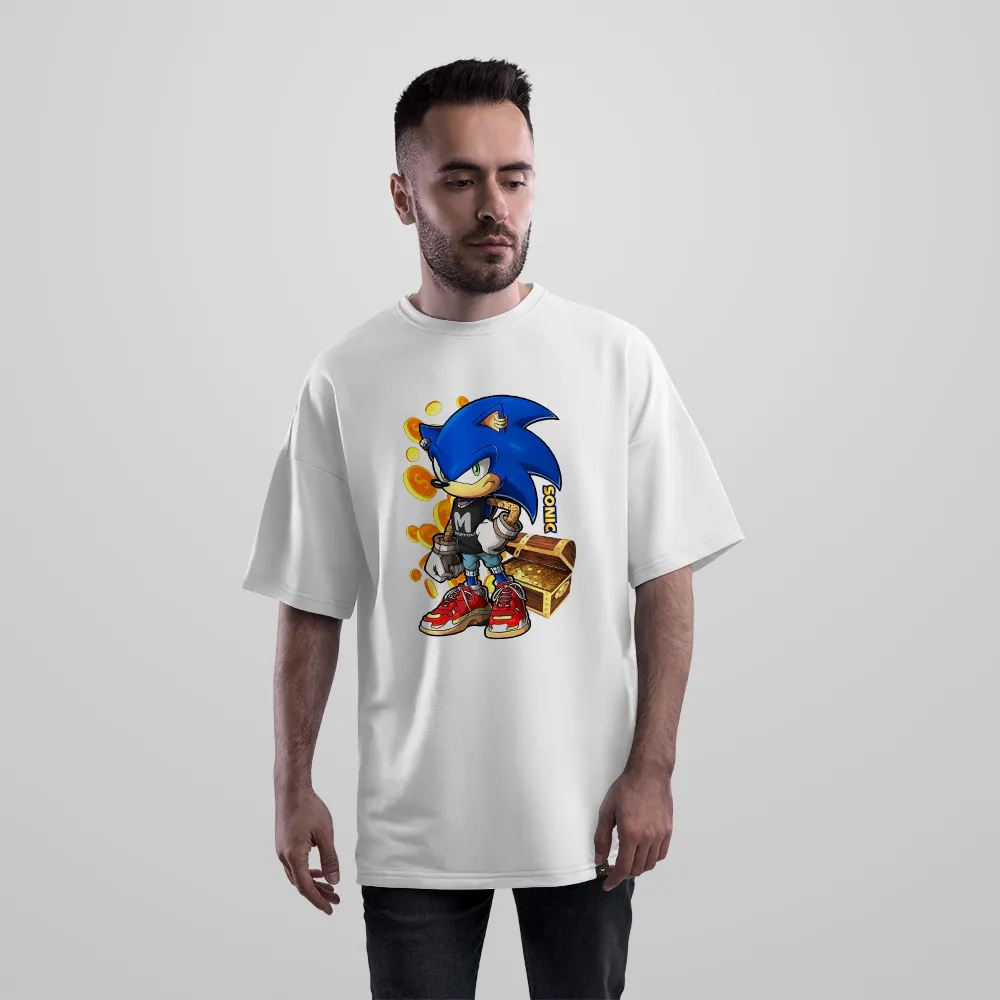 تیشرت اورسایز سونیک طرح گنج (Sonic)