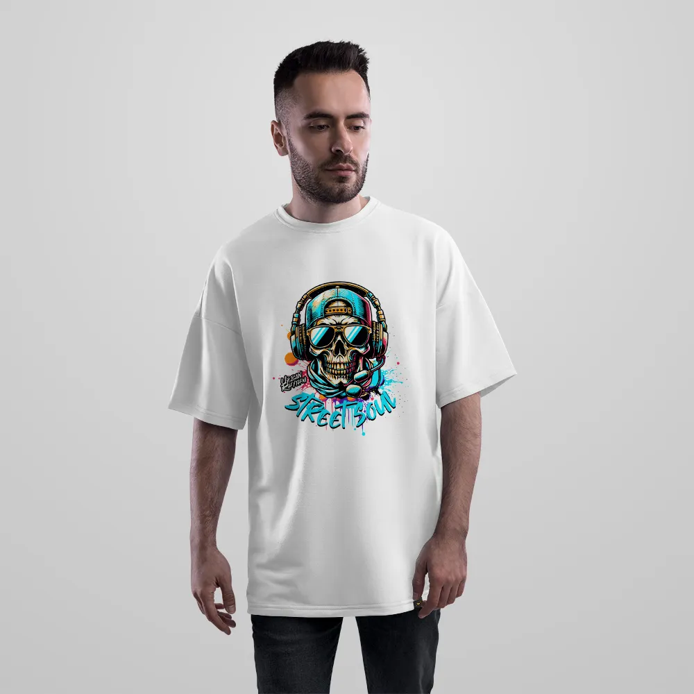تیشرت اورسایز جمجمه طرح استریت سول (Street Soul)