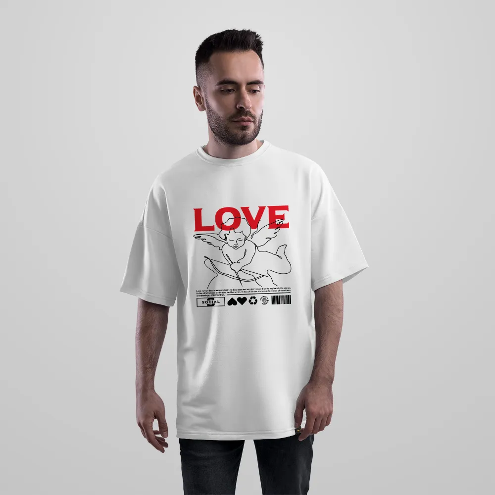 تیشرت اورسایز فرشته طرح عشق (Love)