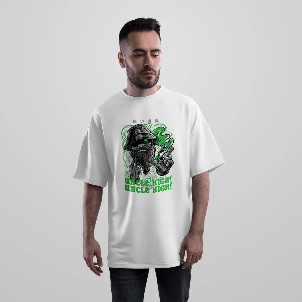 تیشرت اورسایز طرح جادوگر سیگاری Uncle High