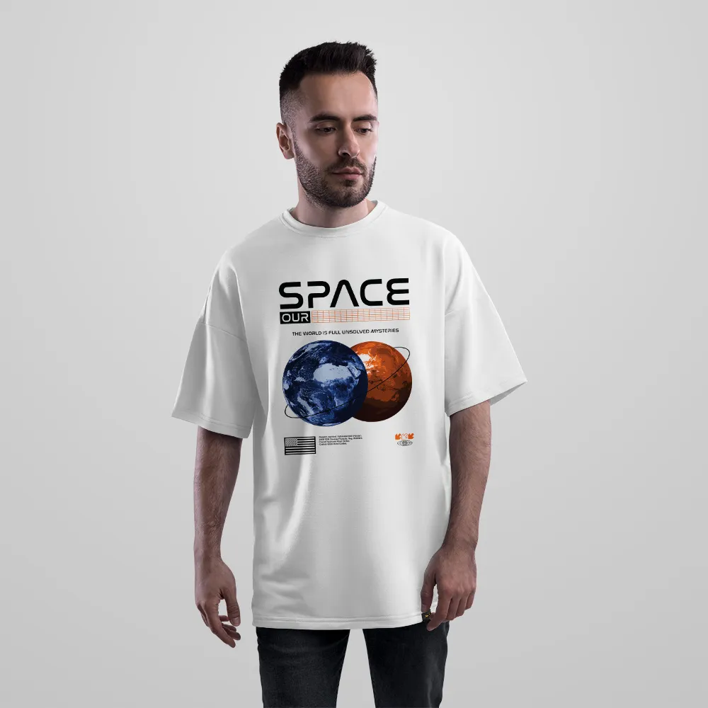 تیشرت اورسایز طرح زمین و مریخ Our Space
