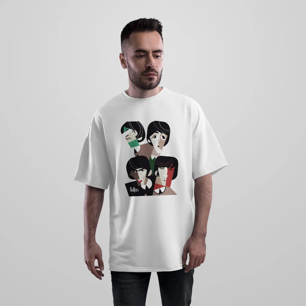 تیشرت اورسایز طرح چهره‌های The Beatles