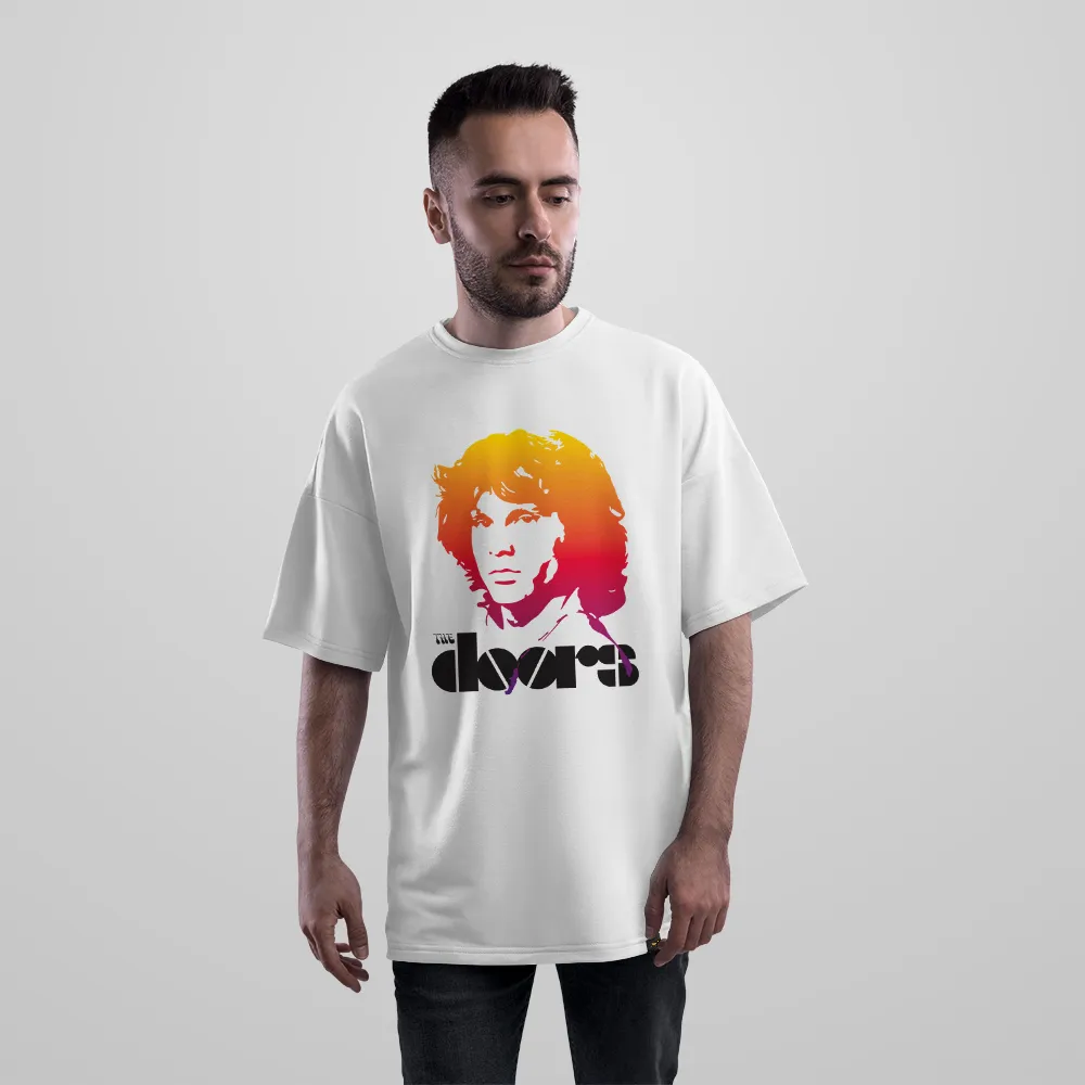 تیشرت اورسایز طرح رنگی Jim Morrison