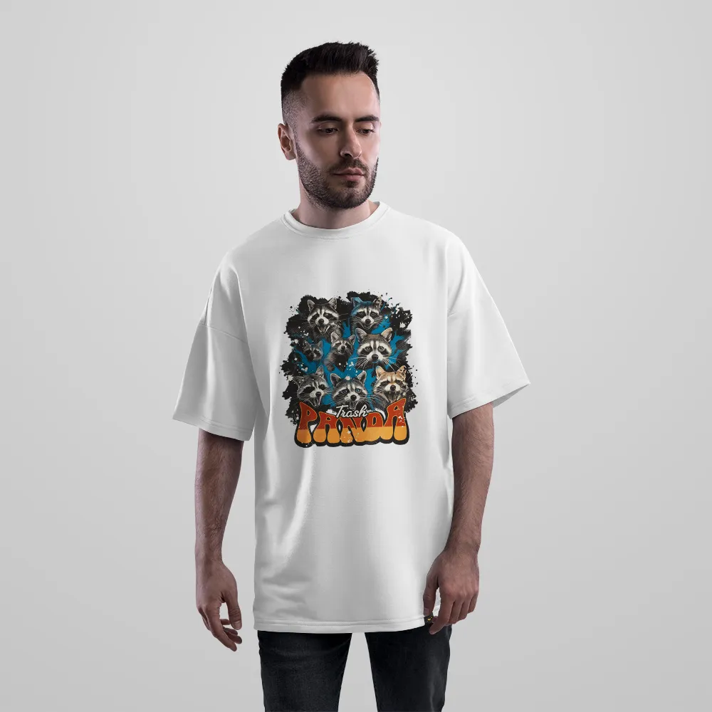 تیشرت اورسایز طرح گروه راکون‌ها Trash Panda