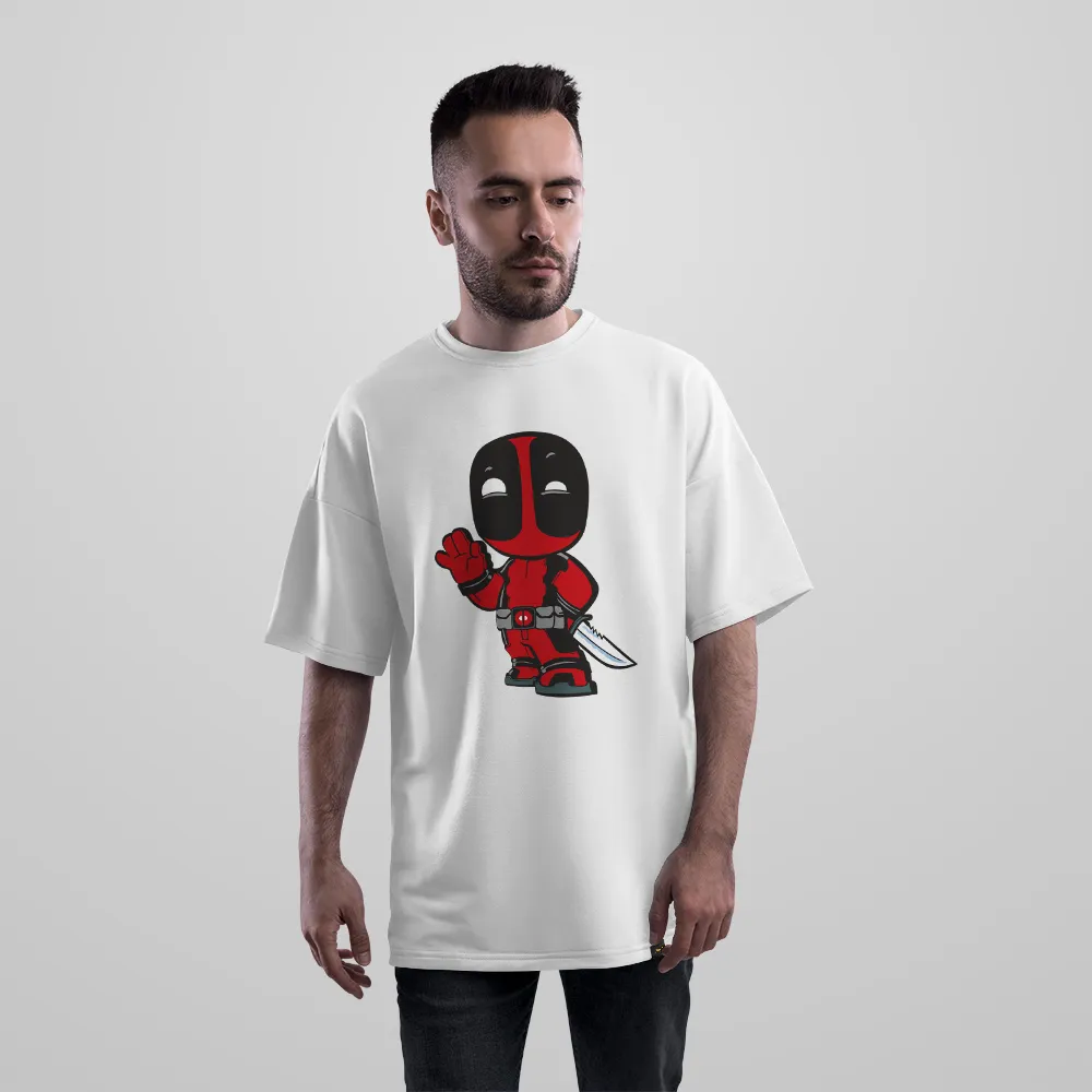 تیشرت اورسایز ددپول طرح چیبی (Deadpool)