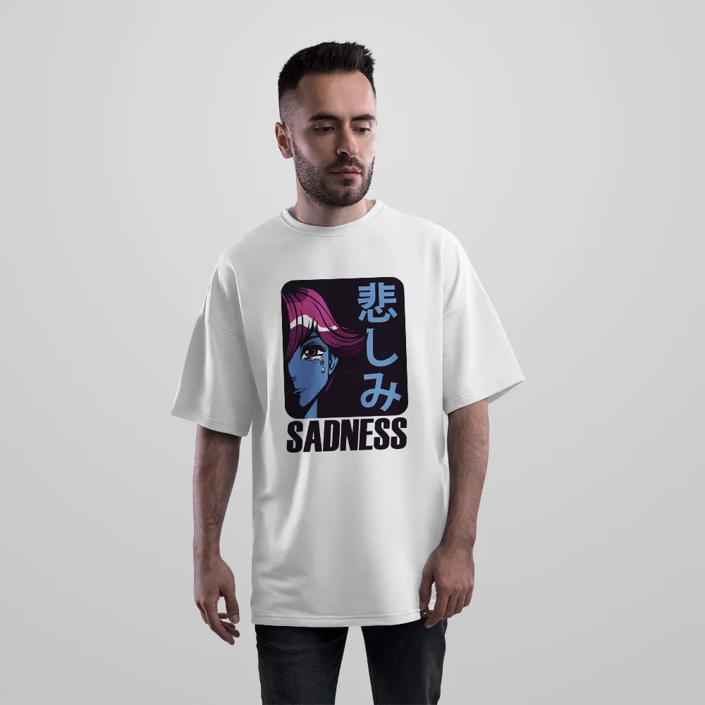 تیشرت اورسایز طرح دختر غمگین Sadness