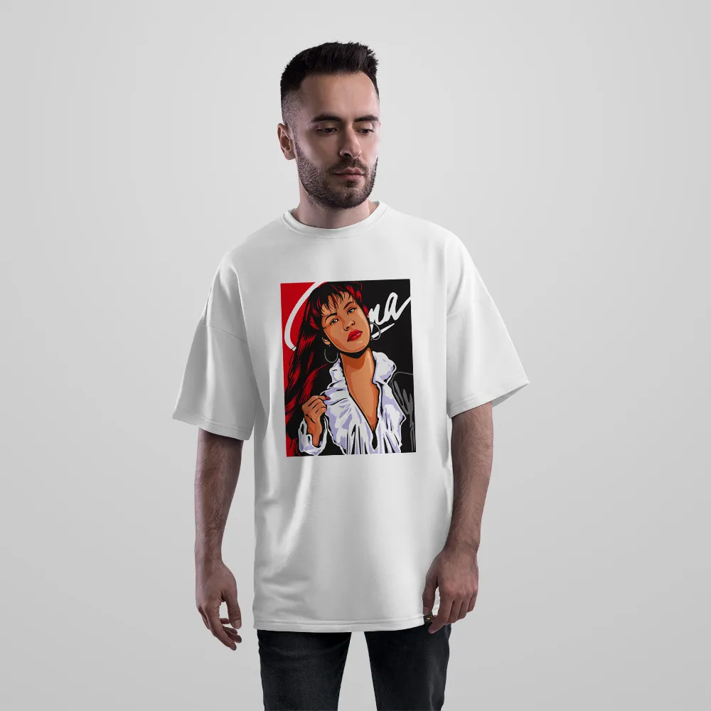 تیشرت اورسایز آلیا طرح پرتره خواننده (Aaliyah)